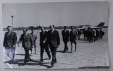 SOSIREA LA AEROPORTUL OTOPENI A DELEGATIEI R.S SLOVENIA , CONDUSA DE A. MARINC , FOTOGRAFIE DE PRESA , SEPT. 1973