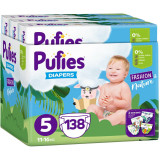 Scutece Pufies Fashion&amp;amp;Nature, Monthly Box, 5 Junior, 11-16 kg, 138 buc
