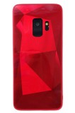 Huse telefon silicon si acril textura diamant Samsung Galaxy S9 , Rosu