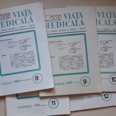 Lot 5 Reviste Viata Medicala Nr.8-12 1980