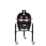 Grill ceramic cu carbuni JUNIOR Pro Serie 2.0 negru cu suport metalic, Monolith Essential GrillCooking