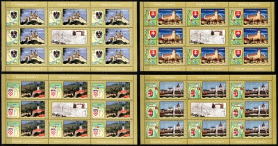 Romania 2010, LP 1863 d, Stemele Dunarii I, minicoli de 8+1, MNH! LP 116,50 lei foto