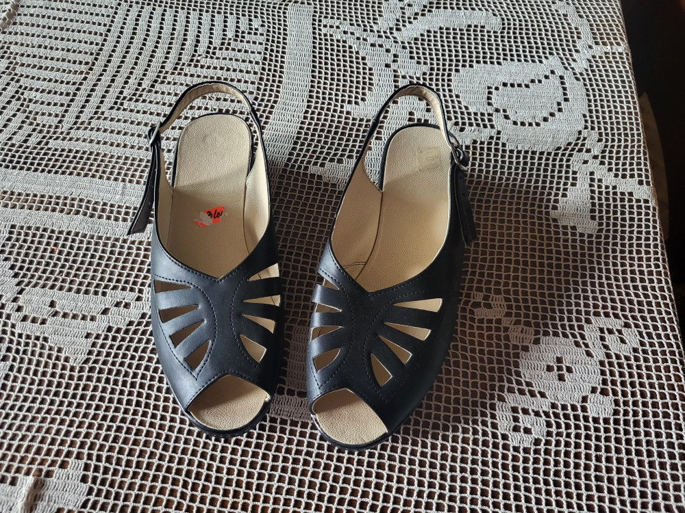 Sandale damă Moda Italia mărimea 38, Negru | Okazii.ro