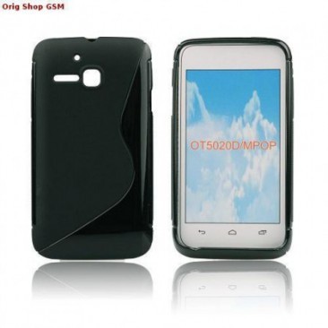 HUSA SILICON S-LINE ALCATEL ONE TOUCH M POP (5020D) NEGRU BULK foto