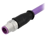 Conector HARTING M12 tată 4 pini drept cu cablu 1,5m Profibus