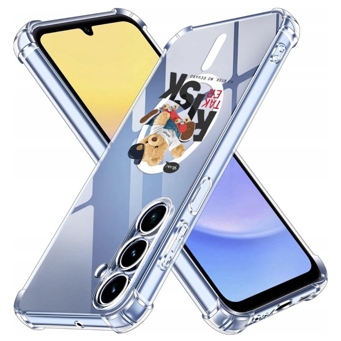 Husa antisoc pentru samsung galaxy a15 - airbag tpu, col&Egrave;uri ranforsate - risk taker