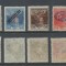 Emisiunea Debretin 1919 lot nr 2 cu 6 timbre avand sursarj ranversat