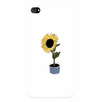 Husa silicon pentru Apple Iphone 4 / 4S, Sun Flower foto
