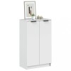 Pantofar, alb extralucios, 59x35x100,5 cm, lemn compozit