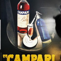 CAMPARI l'aperitivo bitter poster print afis anii 90 Marcello Nizzolo 1926