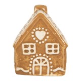 Cumpara ieftin Casuta Craciun Turta Dulce ceramica alba maro 6x4x7 cm
