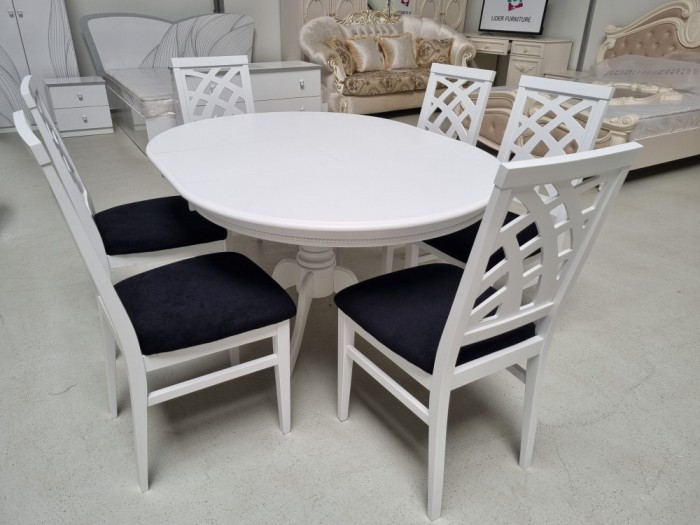 SET MARCO 5 MASA 106/141 CM + 6 SCAUNE PERSONALIZABIL PE CULORI