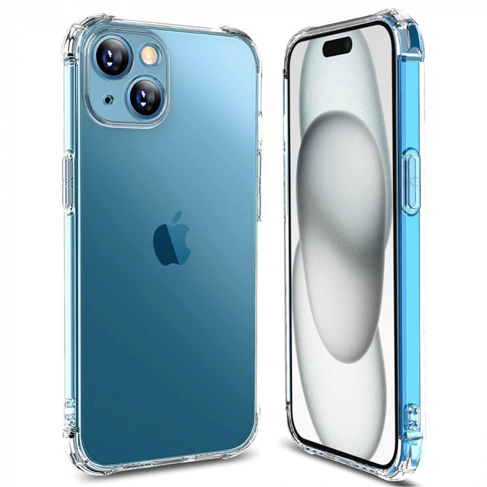 Husa pentru iPhone 15, Techsuit Shockproof Clear Silicone, Clear