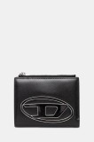 Diesel portofel de piele 1DR 1DR BI-FOLD ZIP II culoarea negru, X09888.PR818