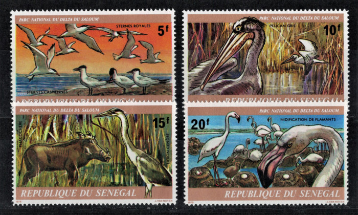 SENEGAL 1978 - Animale salbatice din parcuri nationale/ serie completa MNH