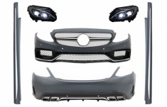 Pachet Exterior Complet si Faruri Full LED Mercedes Clasa C W205 Sedan (2014-2018) C63 Design Performance AutoTuning foto