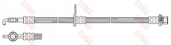 Conducta / cablu frana TOYOTA COROLLA (CDE12, ZZE12, NDE12, ZDE12) (2001 - 2007) TRW PHD533