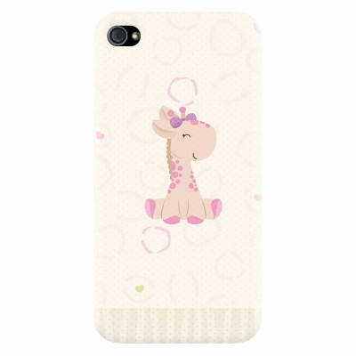 Husa silicon pentru Apple Iphone 4 / 4S, Giraffe Cute foto
