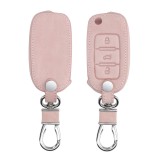 Husa Cheie Auto pentru VW / Skoda / Seat - 3 Butoane, Piele ecologica, Rose Gold, 41740.81, Kwmobile