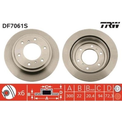 Set disc frana Mitsubishi Pajero Classic (V2 W V6 W V7 W) 07.01-, Pajero 2 (V3 W) 04.00-09.07, Pajero 3 (V7 W V6 W) 01.99-09.07, Pajero 3 Canvas Top foto