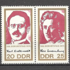 D.D.R.1971 100 ani nastere R.Luxemburg si K.Liebknect-oameni politicii SD.313