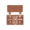 Coltar din plastic cu capac pentru prindere blat, stejar, 4 buc / set