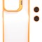 Husa Protectie din Policarbonat cu stativ si protectie camere, pentru iPhone 12, Portocaliu