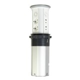 Priza inteligenta PNI SmartHome WP600 WiFi, incastrabila in podea, 6 x schuko, 2 x USB-A, 2 x USB-C, IP65, gri