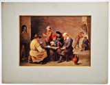 Art print din 1903 DAVID TENIERS - Taverna Fermierului_scoala flamanda sec. XVII