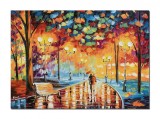 Cumpara ieftin Tablou indragostiti pictat manual, Impreuna pentru totdeauna, 70x50cm ulei pe panza in cutit