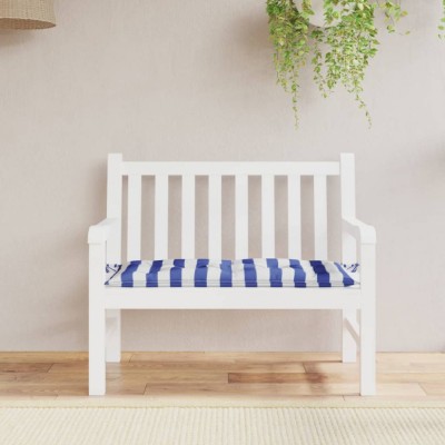 vidaXL Pernă de bancă dungi albastre și albe 100x50x7 cm textil oxford foto