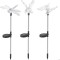 Set 3 Lampi Solare LED tip pasare-fluture-libelula, Inaltime 43 cm, eMazing, Multicolor