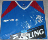 Tricou fotbal original Glasgow Rangers 2003/05 by Diadora Carling sigilat,M, Negru