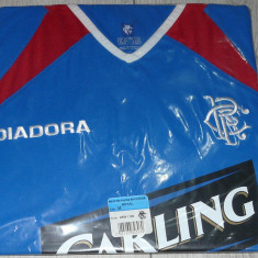 Tricou fotbal original Glasgow Rangers 2003/05 by Diadora Carling sigilat,M