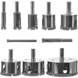 Set 10 carote diamantate Bigstren 6-68 mm pentru gresie, faianta si sticla