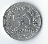Moneda 50 pfennig 1922 G - Germania