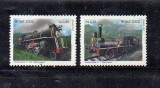 Serie Completa 2 Timbre Brazilia 2002 Locomotive cu Abur Baroneza Zez&eacute; Leoni MNH - A688