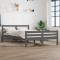 vidaXL Cadru de pat, gri, 140x190 cm, lemn masiv de pin 814801