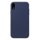 Husa protectie compatibila cu Apple iPhone XR Liquid Silicone Case Albastru inchis, Flippy