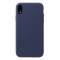 Husa protectie compatibila cu apple iphone xr liquid silicone case albastru inchis