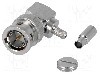 Conector BNC, 75&Omega;, tata, aurit, AMPHENOL - B1112E1-ND3G-6-75