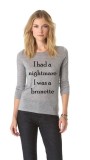 Cumpara ieftin Bluza dama gri - I had a nightmare, i was a brunette - XL, THEICONIC