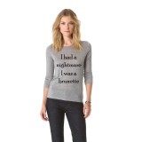 Bluza dama gri - I had a nightmare, i was a brunette - XL