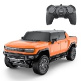 MASINA CU TELECOMANDA HUMMER EV PORTOCALIU CU SCARA 1 LA 24