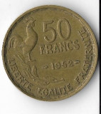 Moneda 50 francs 1952 - Franta, Europa, Bronz-Aluminiu