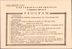 A2700N Program Ziua tanchiștilor sovietici, 1949, Casa Armatei Cluj