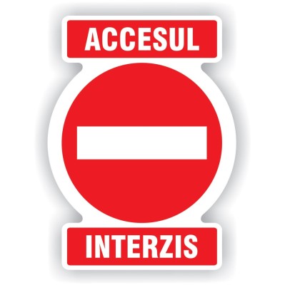 Indicator semnalizare Acces interzis, PVC, 30 x20 cm foto