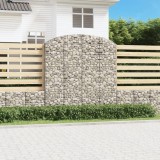 VidaXL Coș gabion arcuit 200x30x200/220 cm fier galvanizat