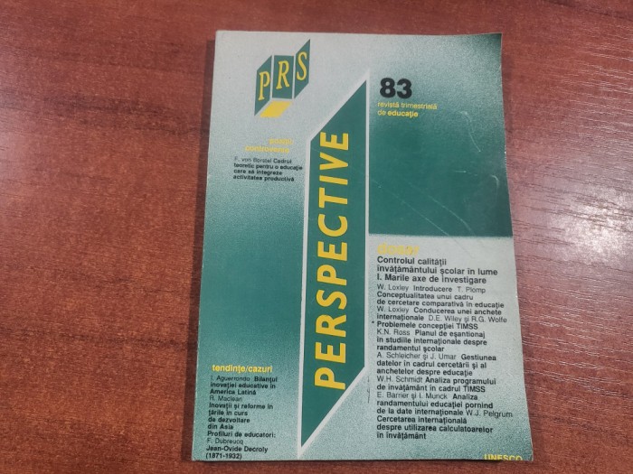 Perspective -revista trimestriala de educatie