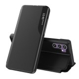 Husa Samsung Galaxy S23 FE Eco Leather View flip tip carte, negru